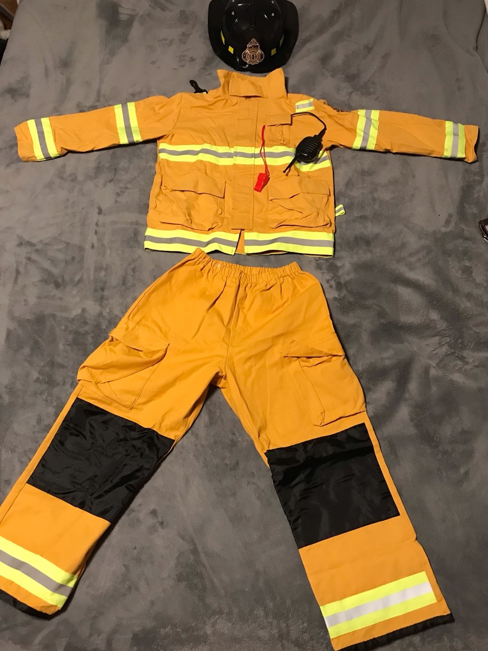 Child Orange Firefighter Costume Set